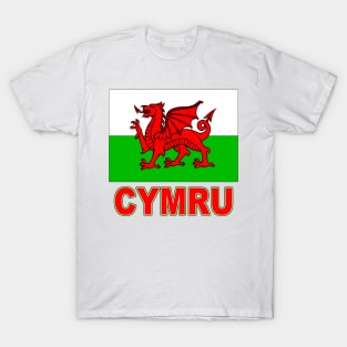 CYMRU - The Pride of Wales - Welsh Flag Design T-Shirt